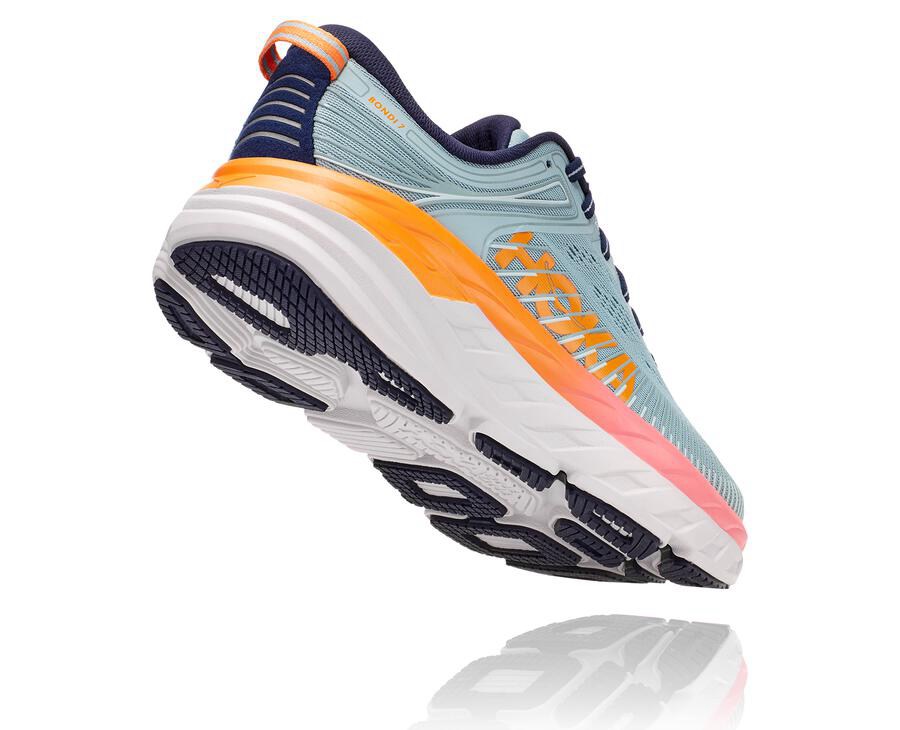 Hoka One One Running Shoes Womens Blue - Bondi 7 - 56321PYRE